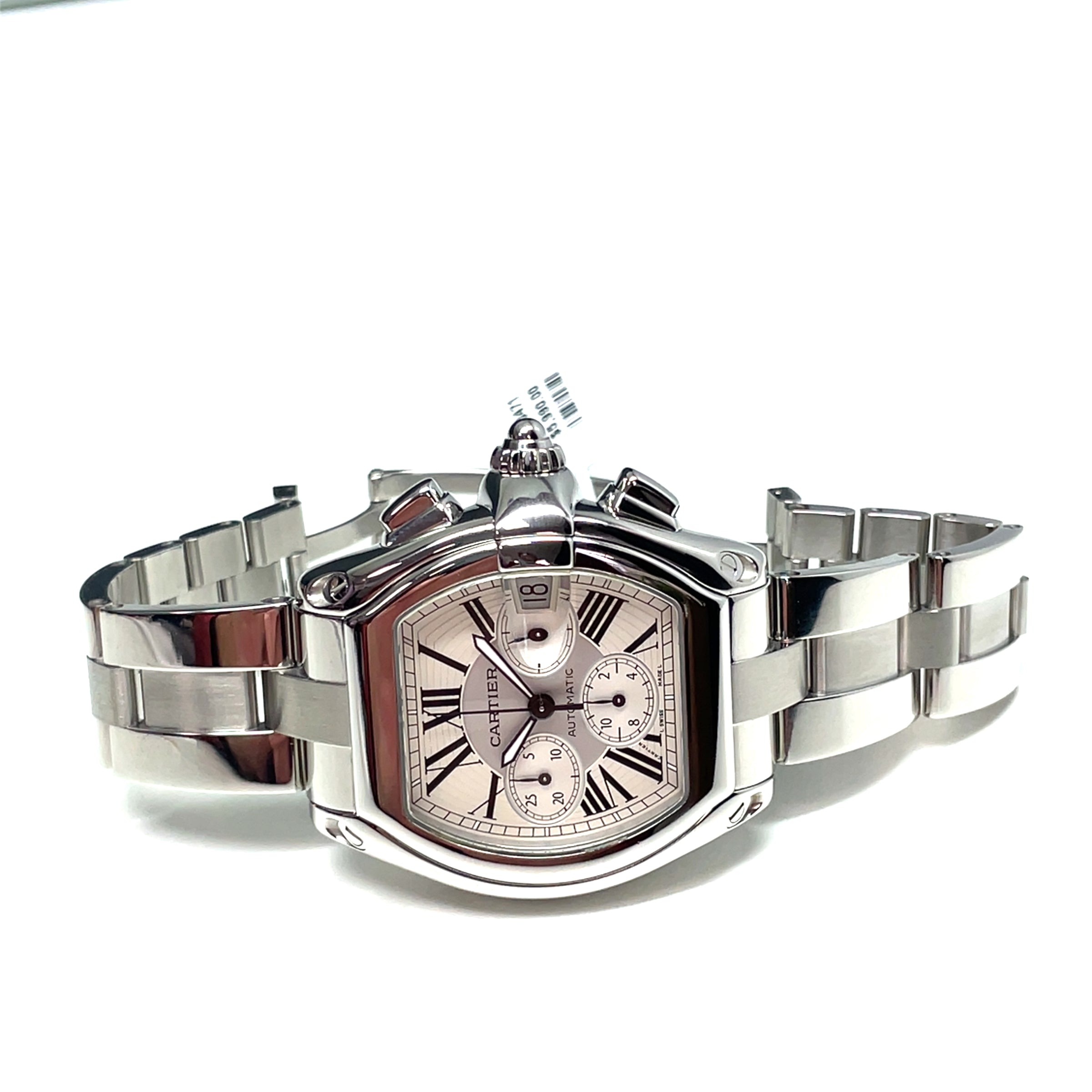 Pre-Owned Cartier Roadster 42MM Silver Dial Stainless Steel Watch W62019X6