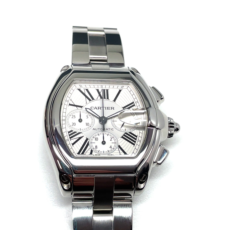 Pre-Owned Cartier Roadster 42MM Silver Dial Stainless Steel Watch W62019X6