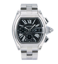 Pre-owned Cartier Roadster XL W62020X6 2618 Mens Black Dial Watch 42mm Box Papers