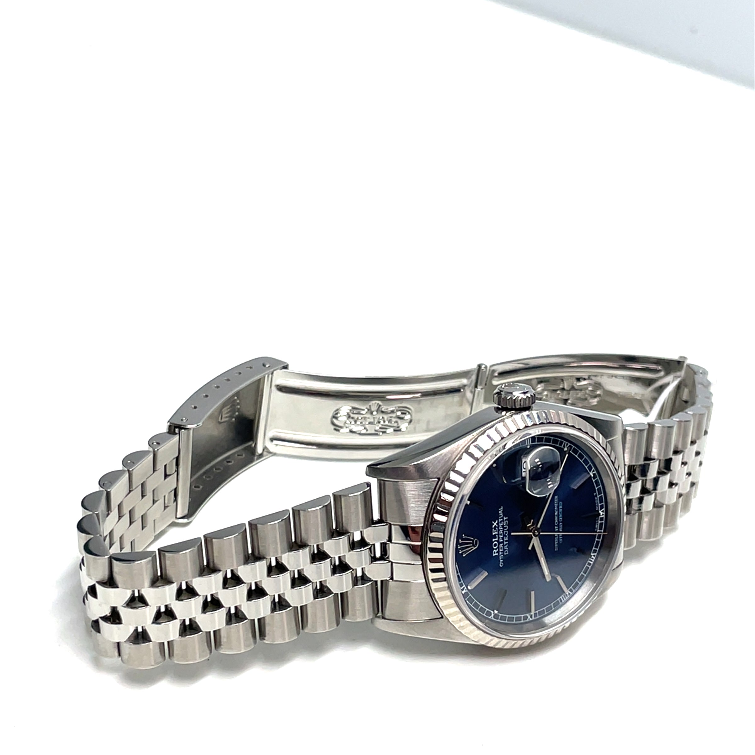 Pre-Owned Rolex Datejust Jubilee16234 Blue Dial Year 1997 Mens Watch 36mm - NAGI