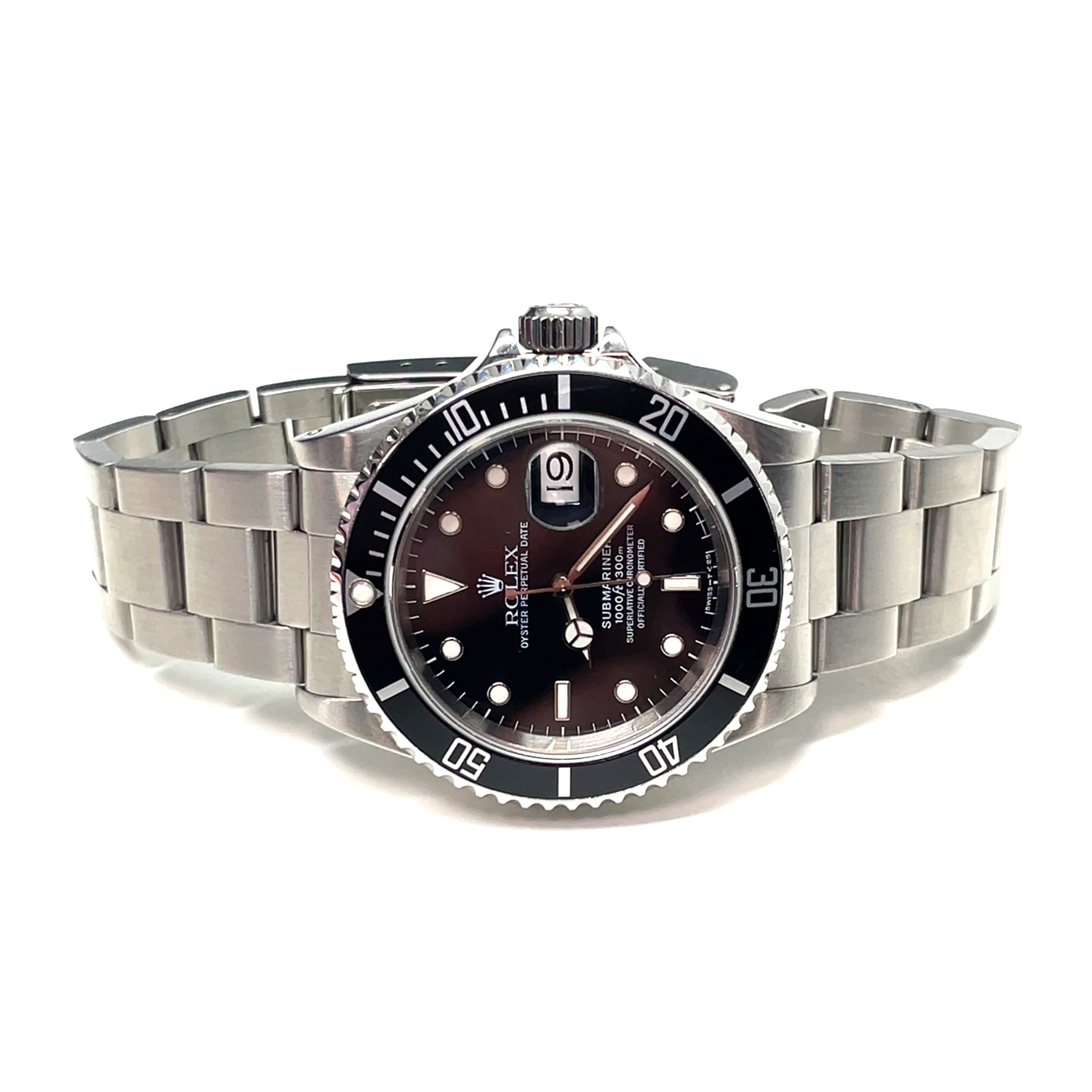 Pre-Owned Rolex Submariner Black Oyster Perpetual 16610 40mm Mens Watch