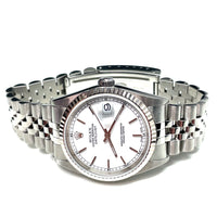 Pre-owned Rolex Datejust 16234 White Dial Jubilee Watch 36mm