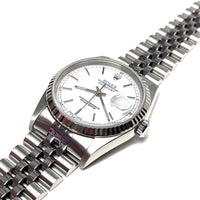 Pre-owned Rolex Datejust 16234 White Dial Jubilee Watch 36mm