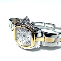 Pre-owned Cartier Roadster XL Gold & Steel Chronograph W62027Z1 Watch