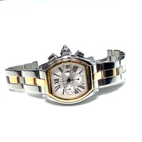 Pre-owned Cartier Roadster XL Gold & Steel Chronograph W62027Z1 Watch