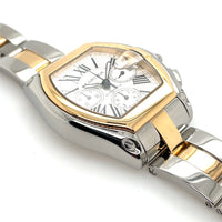 Pre-owned Cartier Roadster XL Gold & Steel Chronograph W62027Z1 Watch