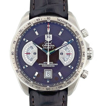 Pre-owned Tag Heuer Grand Carrera Cal. 17 Brown Chronograph 43mm Watch CAV511E.FC6231