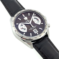 Pre-owned Tag Heuer Grand Carrera Cal. 17 Brown Chronograph 43mm Watch CAV511E.FC6231