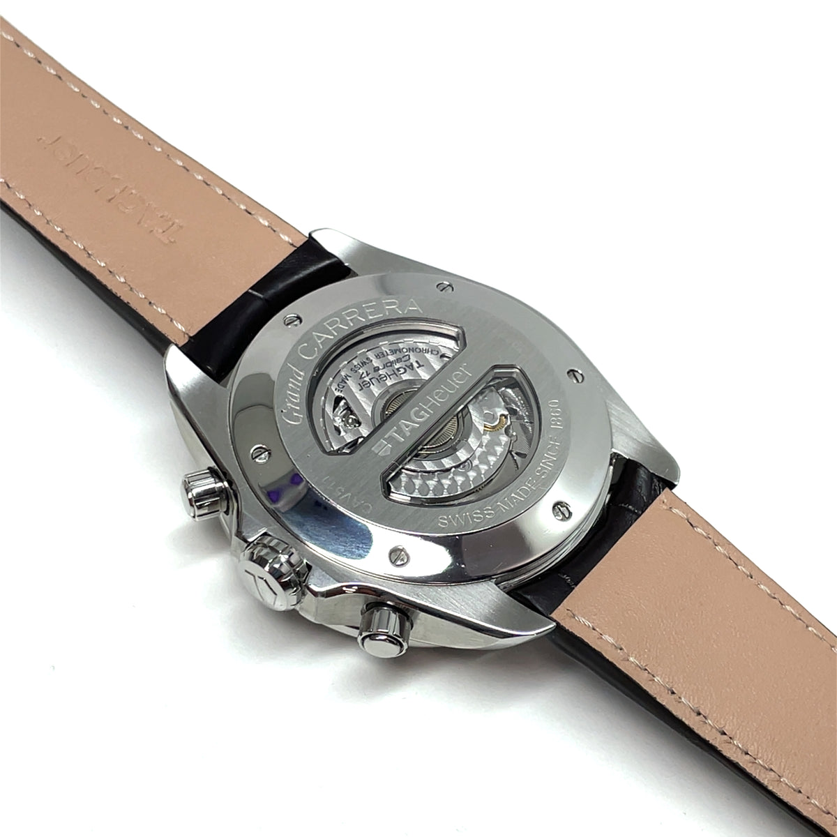 Pre-owned Tag Heuer Grand Carrera Cal. 17 Brown Chronograph 43mm Watch CAV511E.FC6231