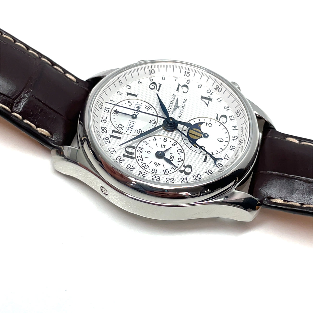 Pe-Owned Longines Master Moonphase Annual Calendar Chrono L2.673.4.78.3 Watch