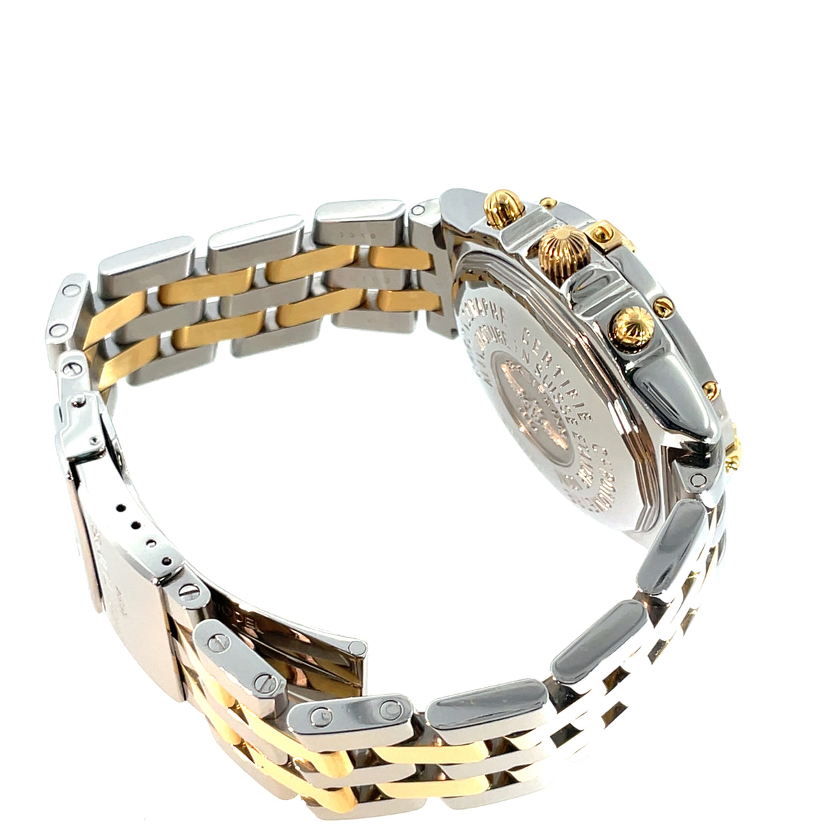 Pre-Owned Breitling Chronomat Grey Stainless Steel and 18K Yellow Gold Watch B13352 38mm