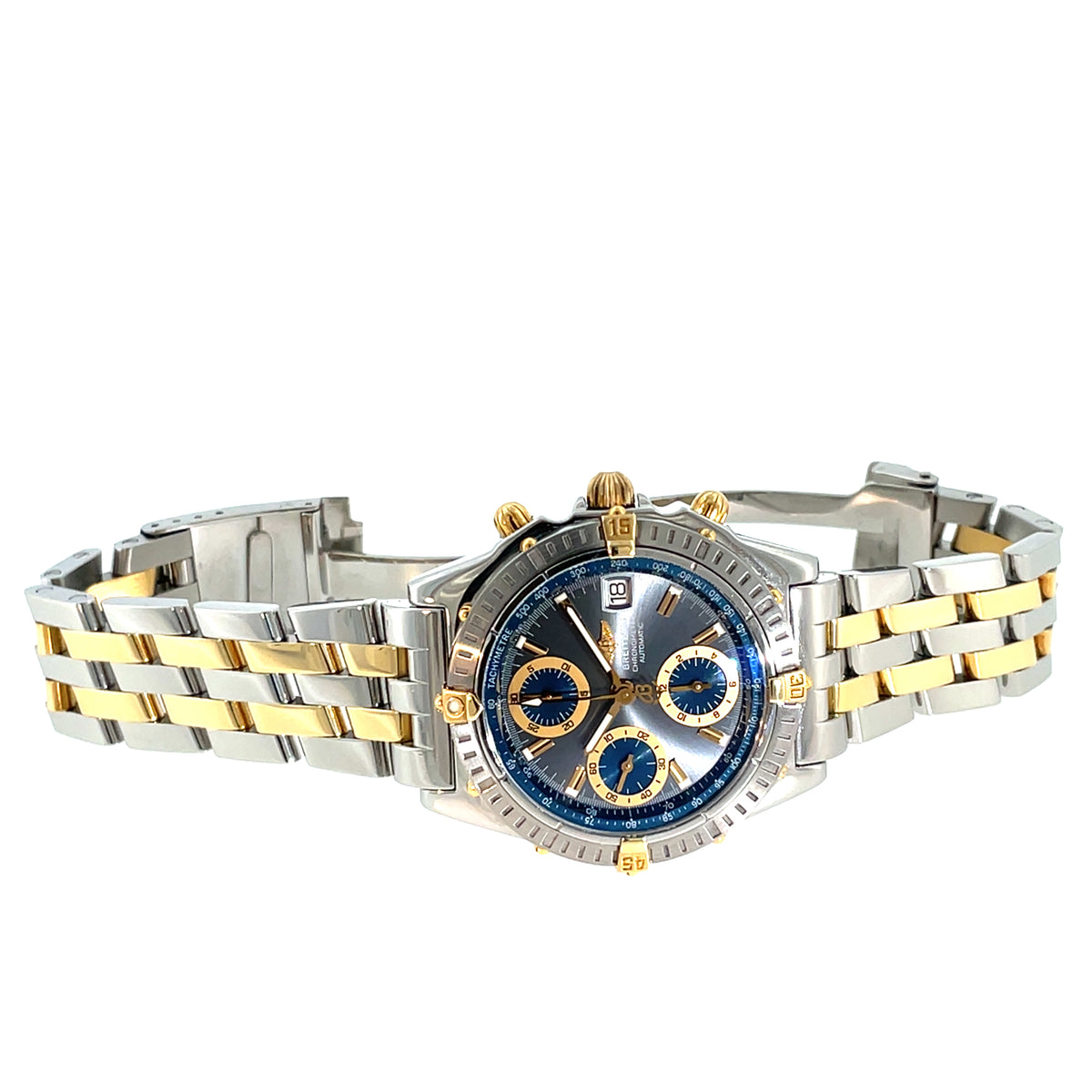 Pre-Owned Breitling Chronomat Grey Stainless Steel and 18K Yellow Gold Watch B13352 38mm