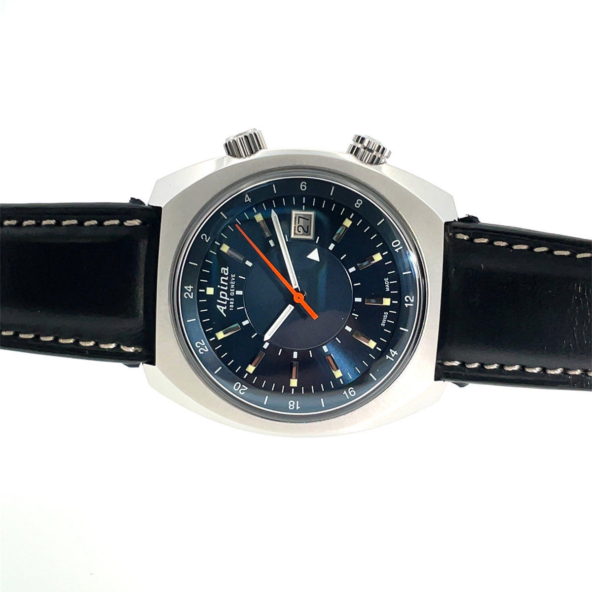 Pre-Owned Alpina Startimer Heriatge 42mm Navy Blue Automatic Watch AL-555N4H6 - NAGI