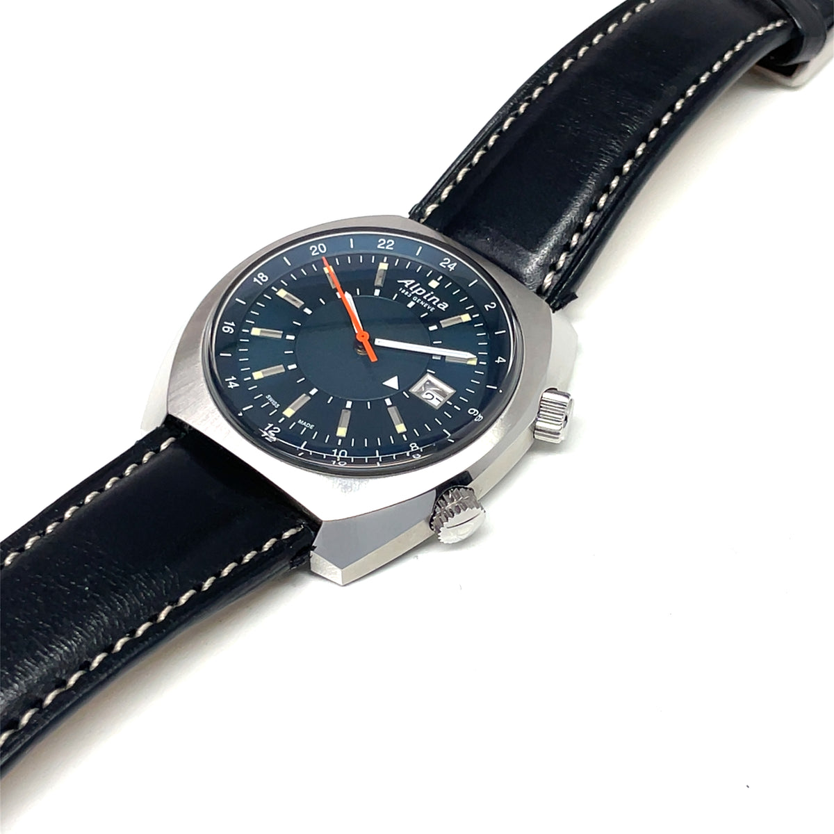 Pre-Owned Alpina Startimer Heriatge 42mm Navy Blue Automatic Watch AL-555N4H6 - NAGI