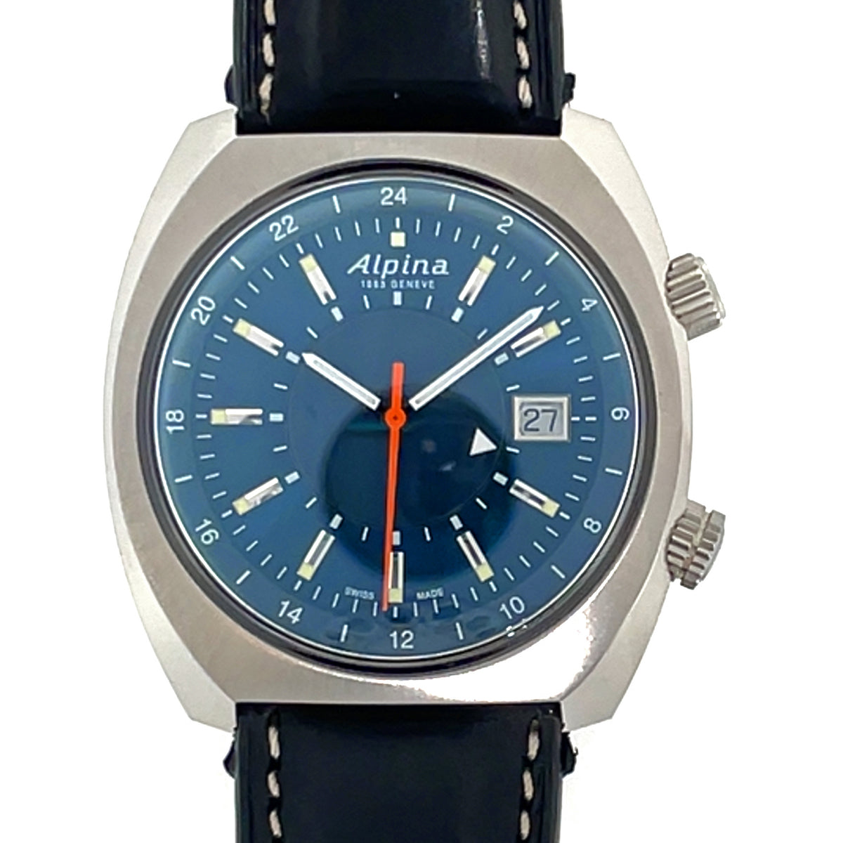 Pre-Owned Alpina Startimer Heriatge 42mm Navy Blue Automatic Watch AL-555N4H6 - NAGI