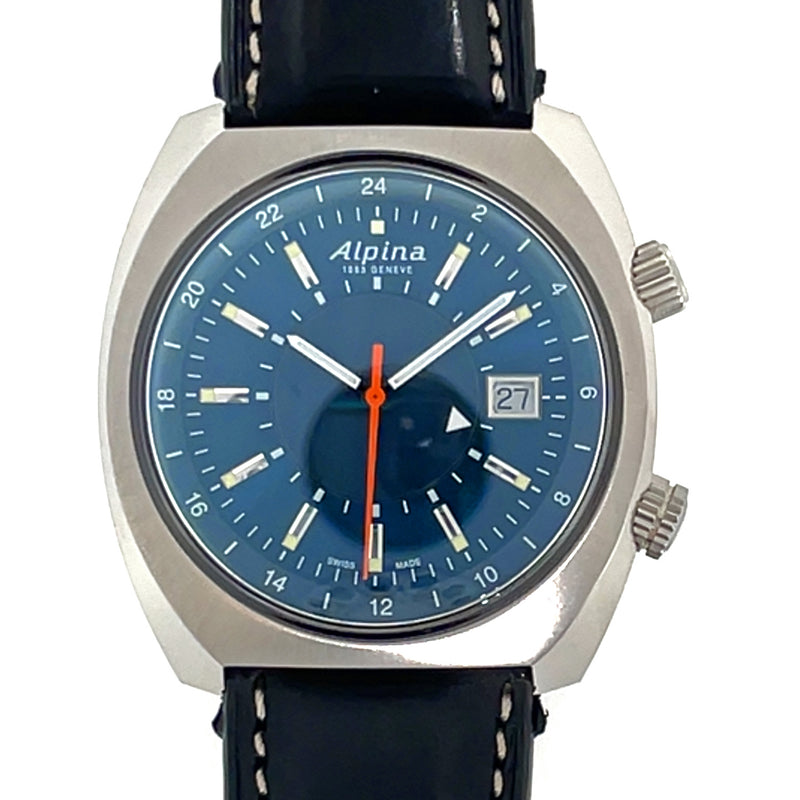 Pre-Owned Alpina Startimer Heriatge 42mm Navy Blue Automatic Watch AL-555N4H6 - NAGI