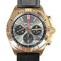 Pre-owned Breitling Chronomat B01 42 Rose Gold Chronograph Grey Dial RB0134