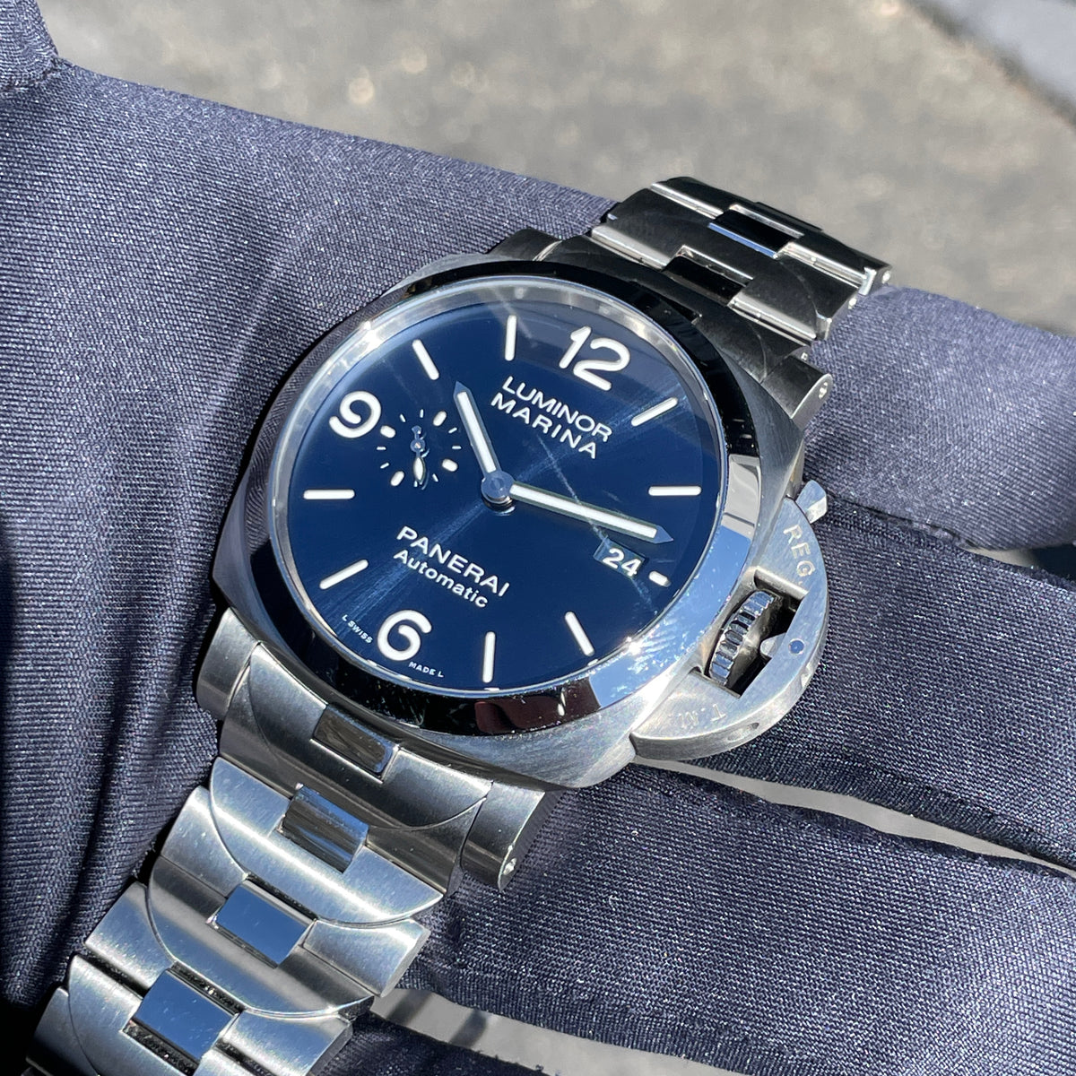 Pre-Owned Panerai Luminor Marina PAM01316 44mm Blue Dial Steel Watch