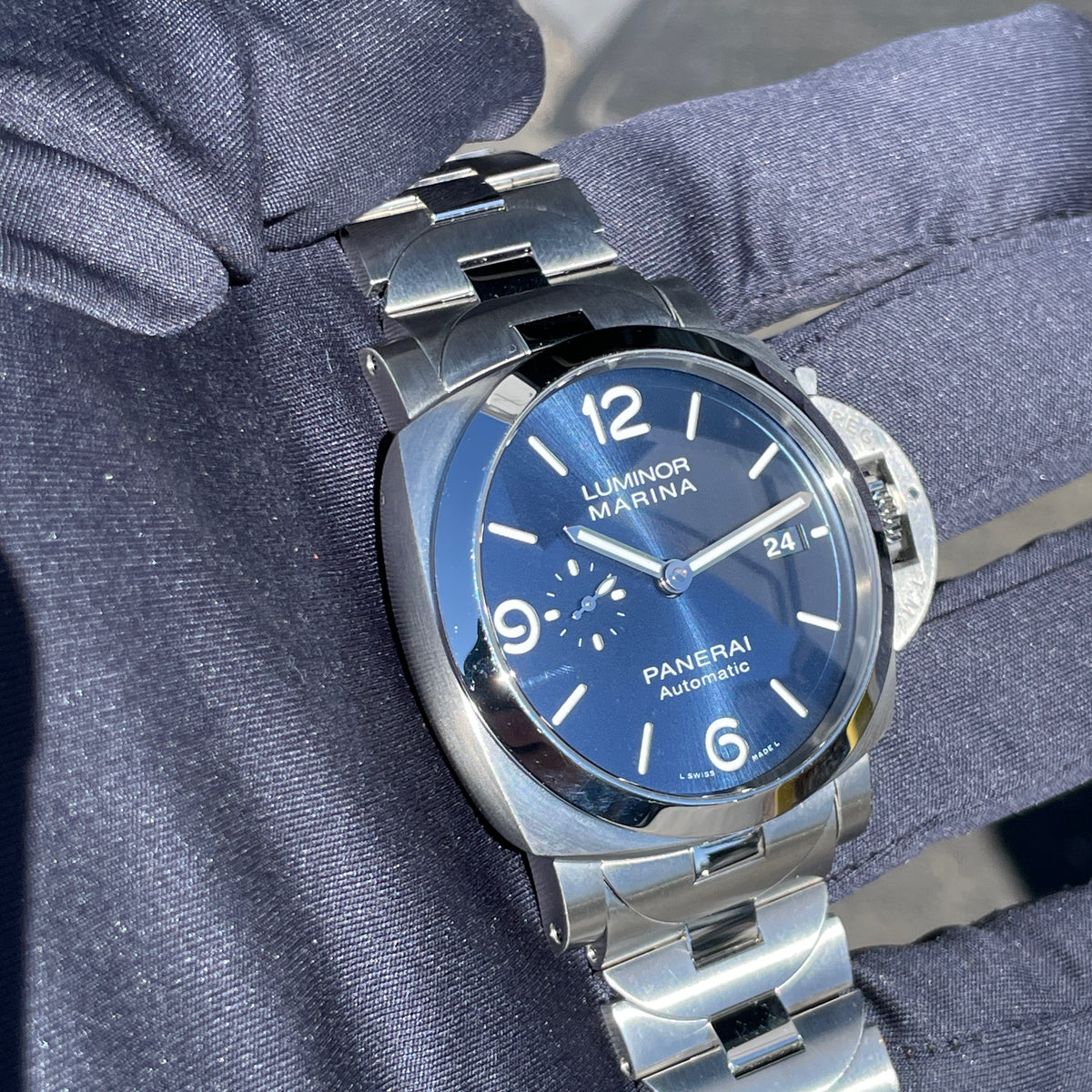 Pre-Owned Panerai Luminor Marina PAM01316 44mm Blue Dial Steel Watch