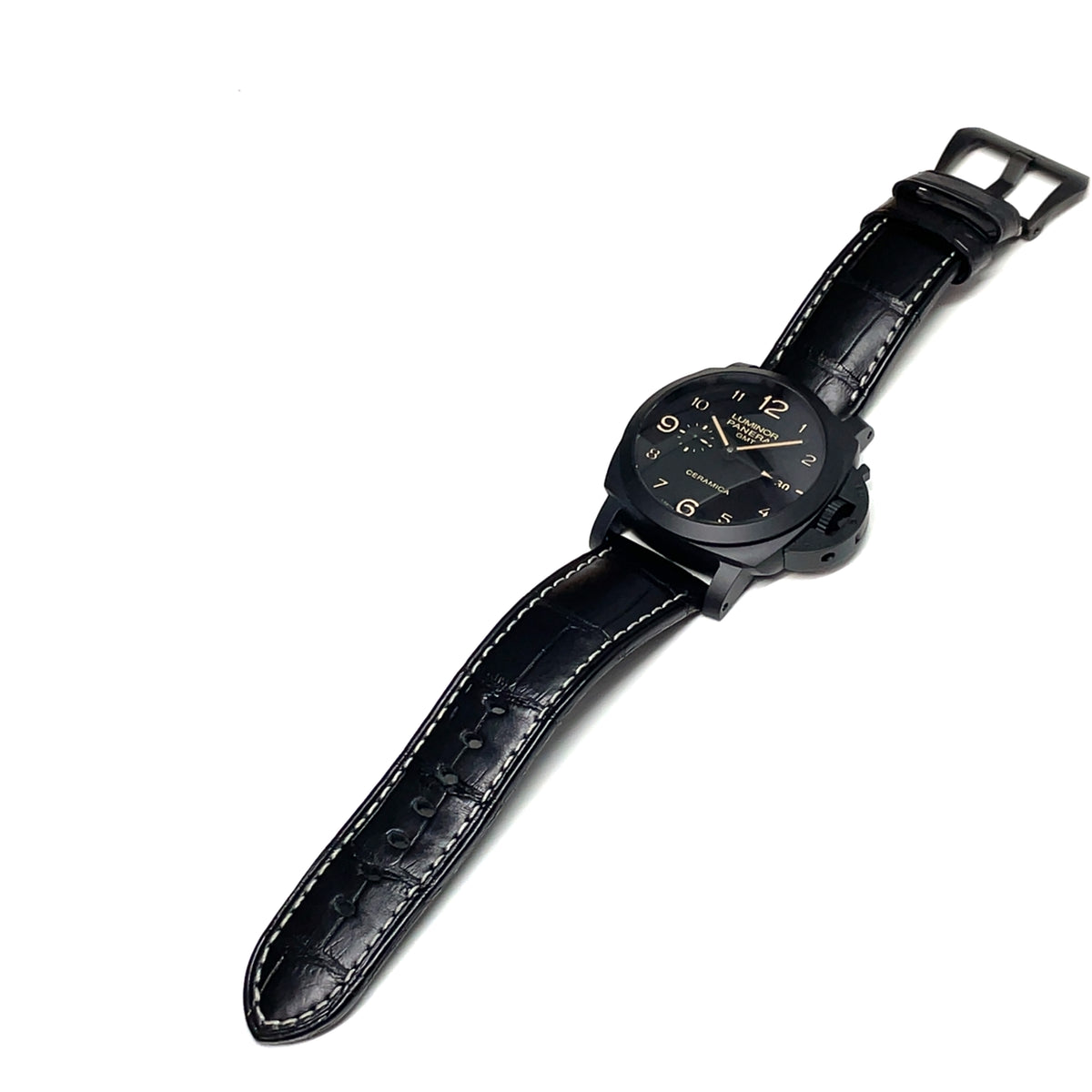 Pre-Owned Panerai Luminor 1950 3 Days GMT Ceramica (PAM 441) 44mm Watch