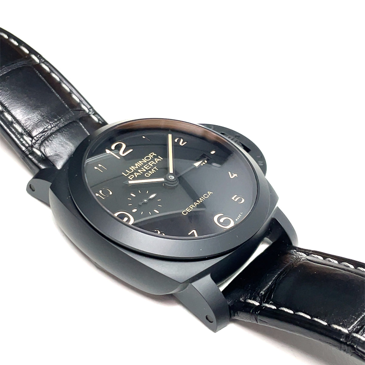 Pre-Owned Panerai Luminor 1950 3 Days GMT Ceramica (PAM 441) 44mm Watch