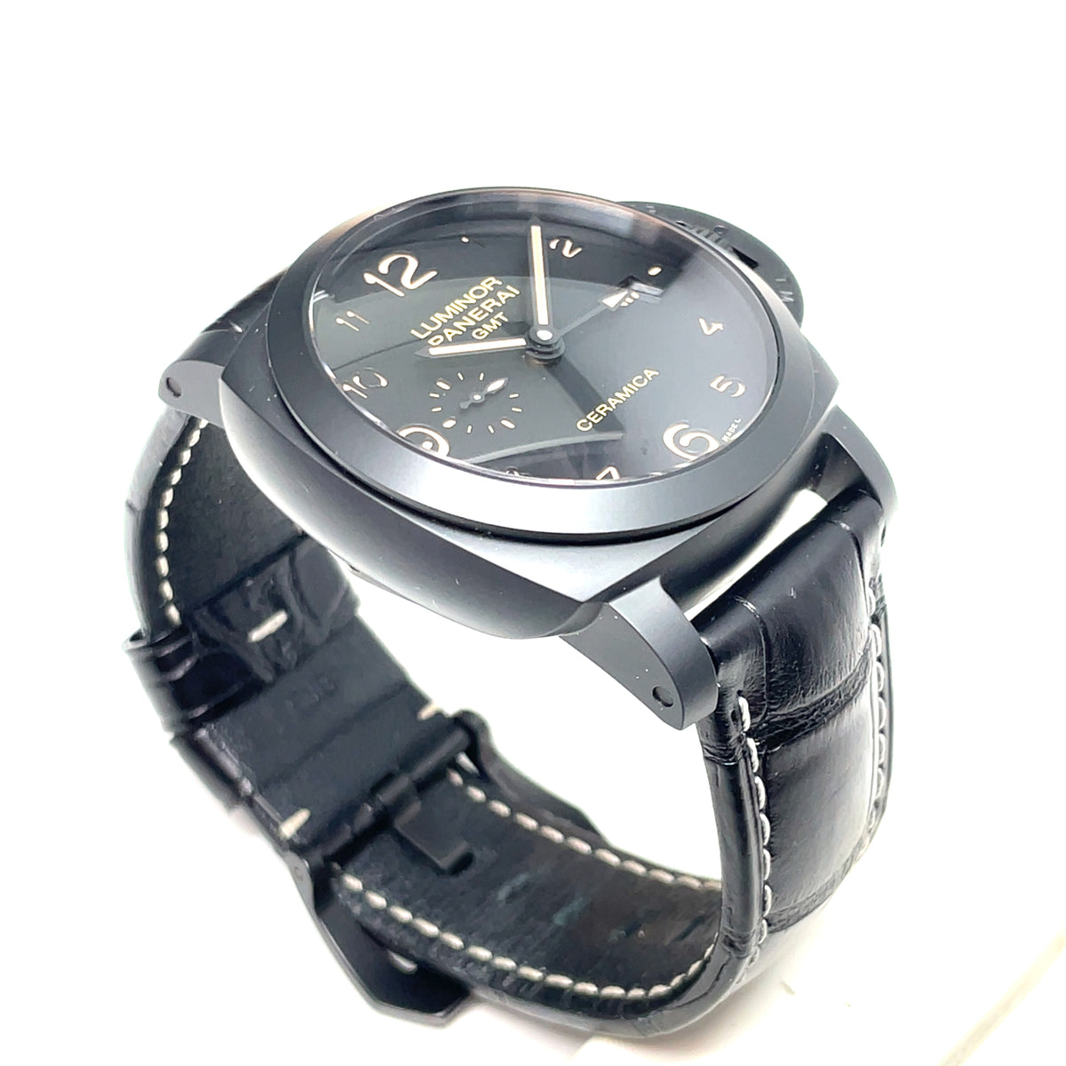 Pre-Owned Panerai Luminor 1950 3 Days GMT Ceramica (PAM 441) 44mm Watch
