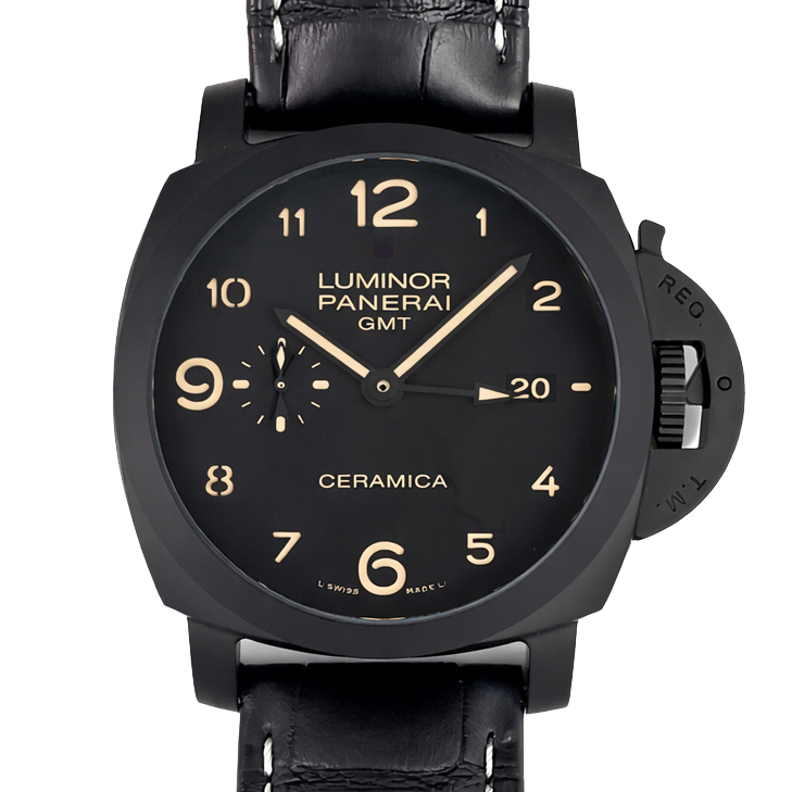 Pre-Owned Panerai Luminor 1950 3 Days GMT Ceramica (PAM 441) 44mm Watch