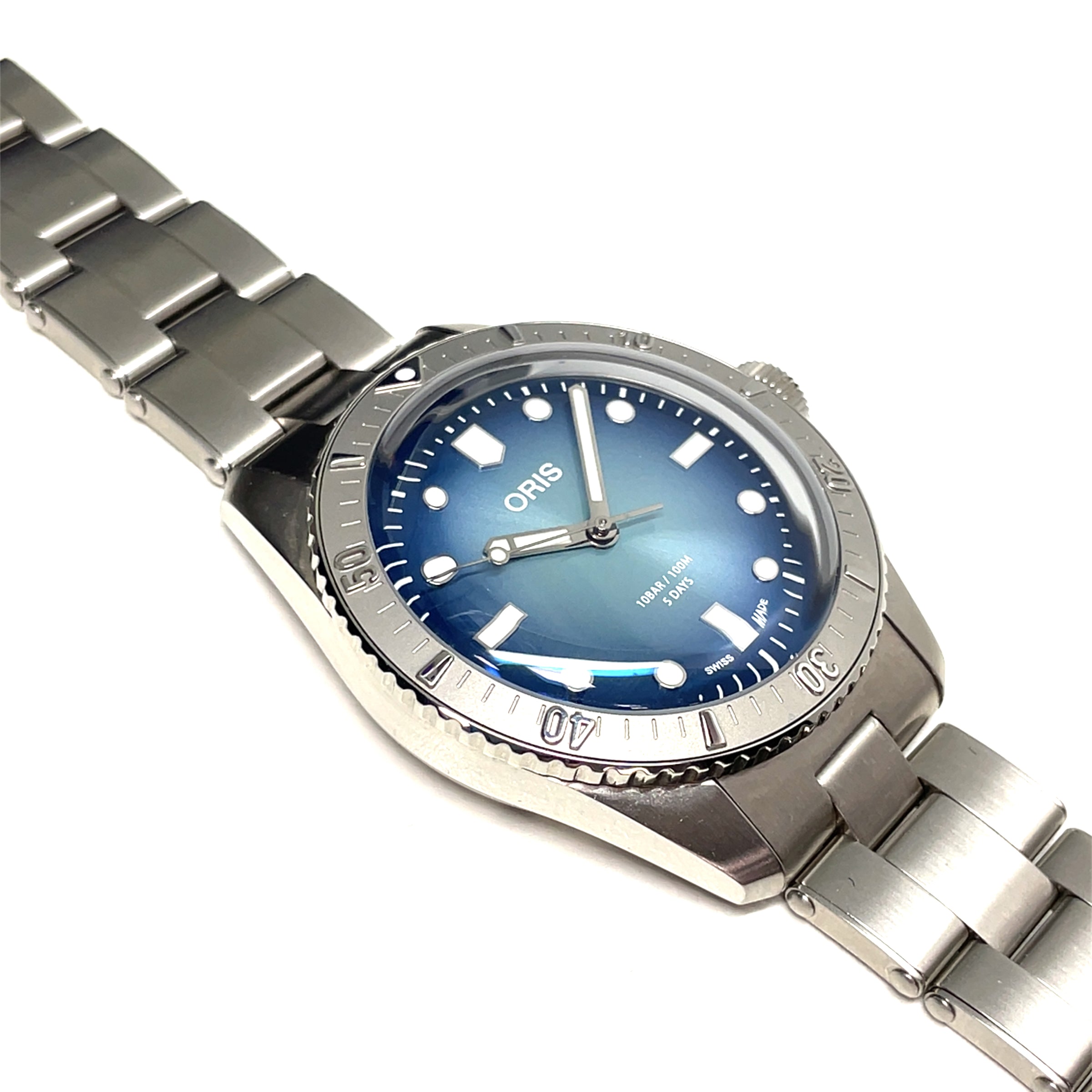 Pre-owned Oris Chronons Magazine Divers 65  Blue 38mm Limited Ed. 01 400 7774 4015