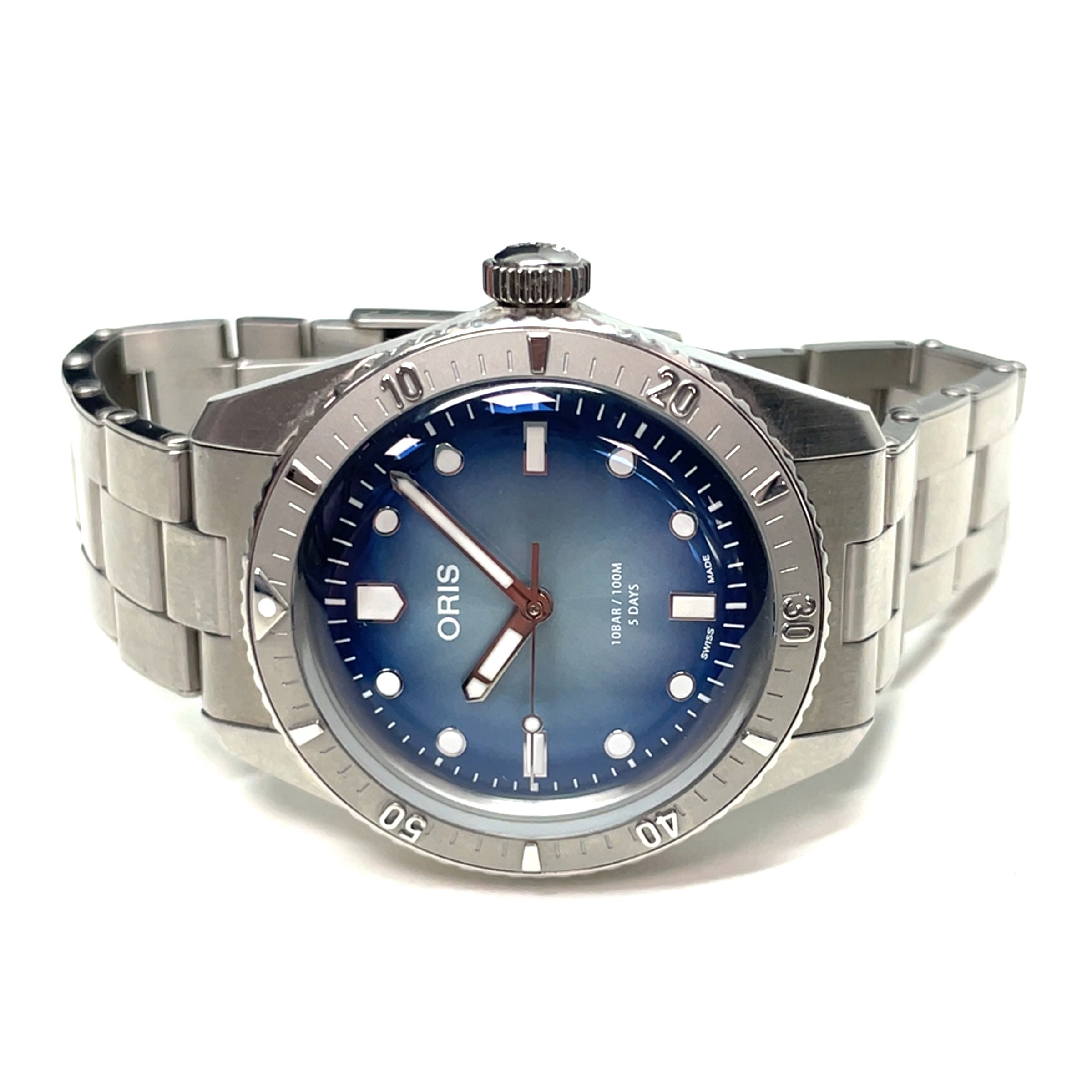 Pre-owned Oris Chronons Magazine Divers 65  Blue 38mm Limited Ed. 01 400 7774 4015