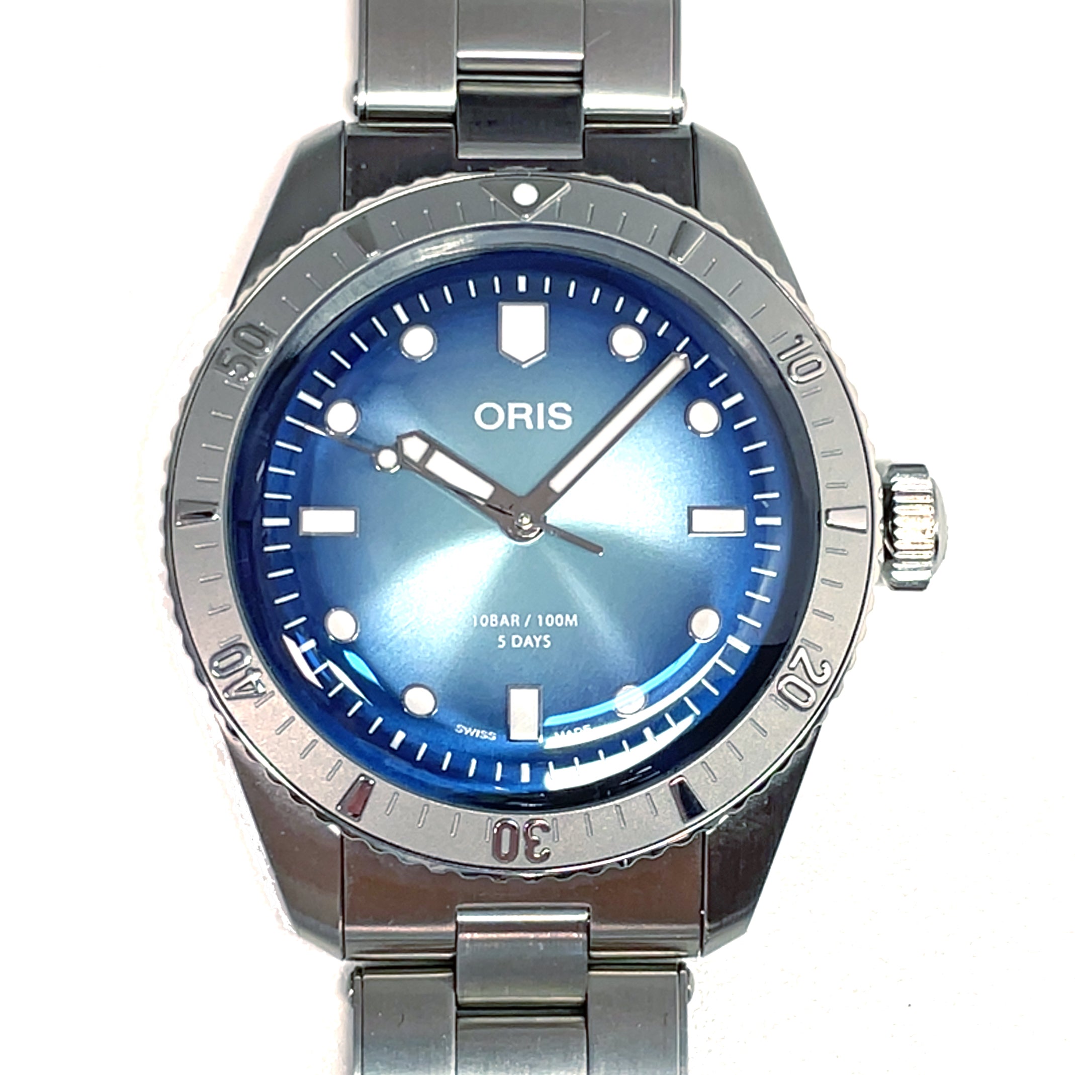 Pre-owned Oris Chronons Magazine Divers 65  Blue 38mm Limited Ed. 01 400 7774 4015
