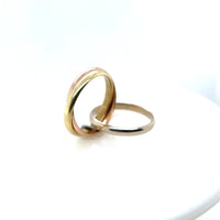 Pre-Owned Cartier 18K Tricolor Rolling Ring