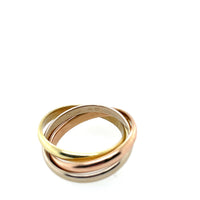Pre-Owned Cartier 18K Tricolor Trinity Rolling Ring