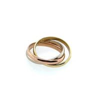 Pre-Owned Cartier 18K Tricolor Trinity Rolling Ring