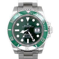 Pre-owned Rolex Submariner Green Dial Ceramic Bezel Hulk Oyster 40mm 116610LV