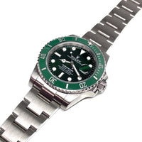 Pre-owned Rolex Submariner Green Dial Ceramic Bezel Hulk Oyster 40mm 116610LV