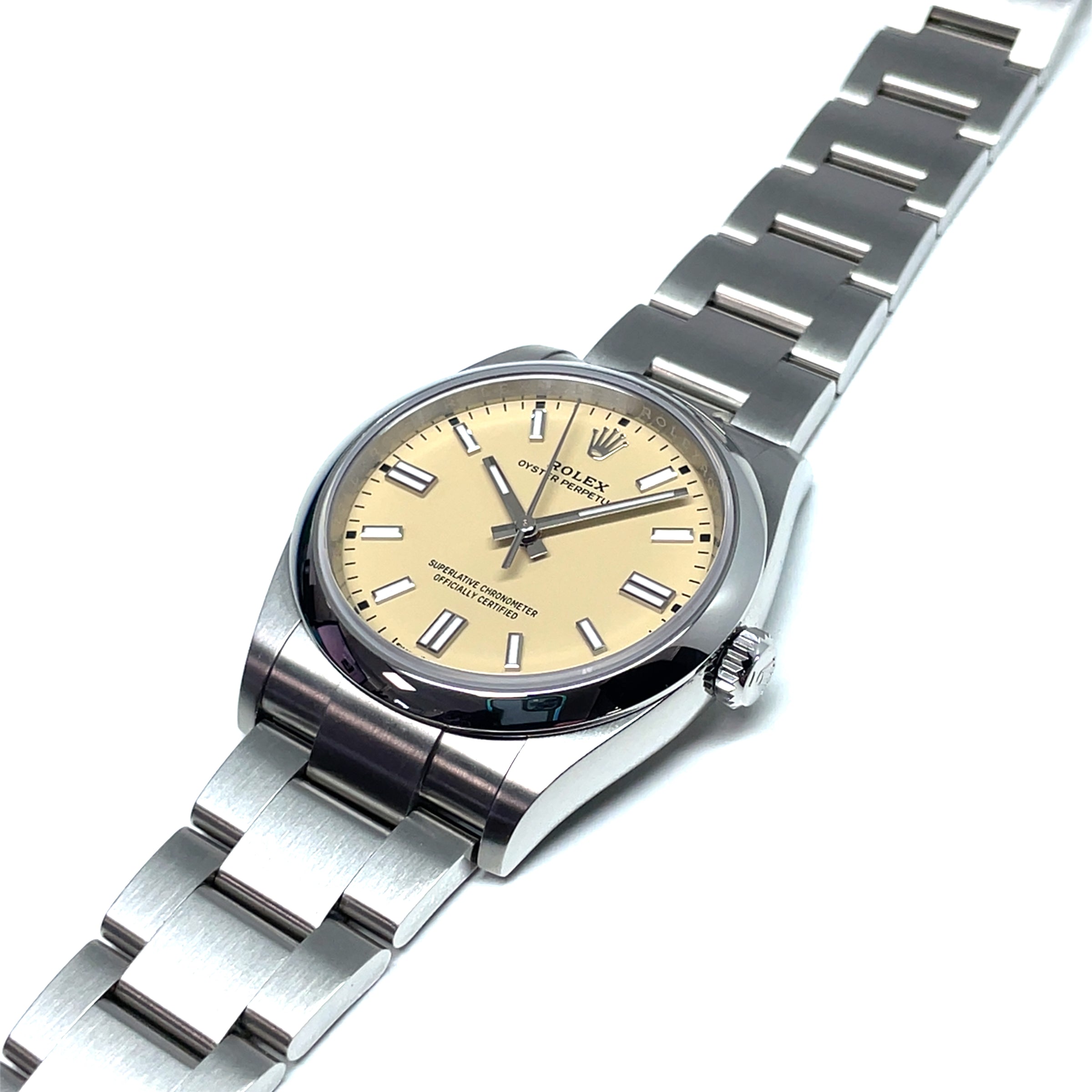 Pre-Owned Rolex Oyster Perpetual Automatic 36mm Beige Dial Watch 126000