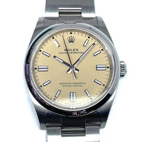 Pre-Owned Rolex Oyster Perpetual Automatic 36mm Beige Dial Watch 126000
