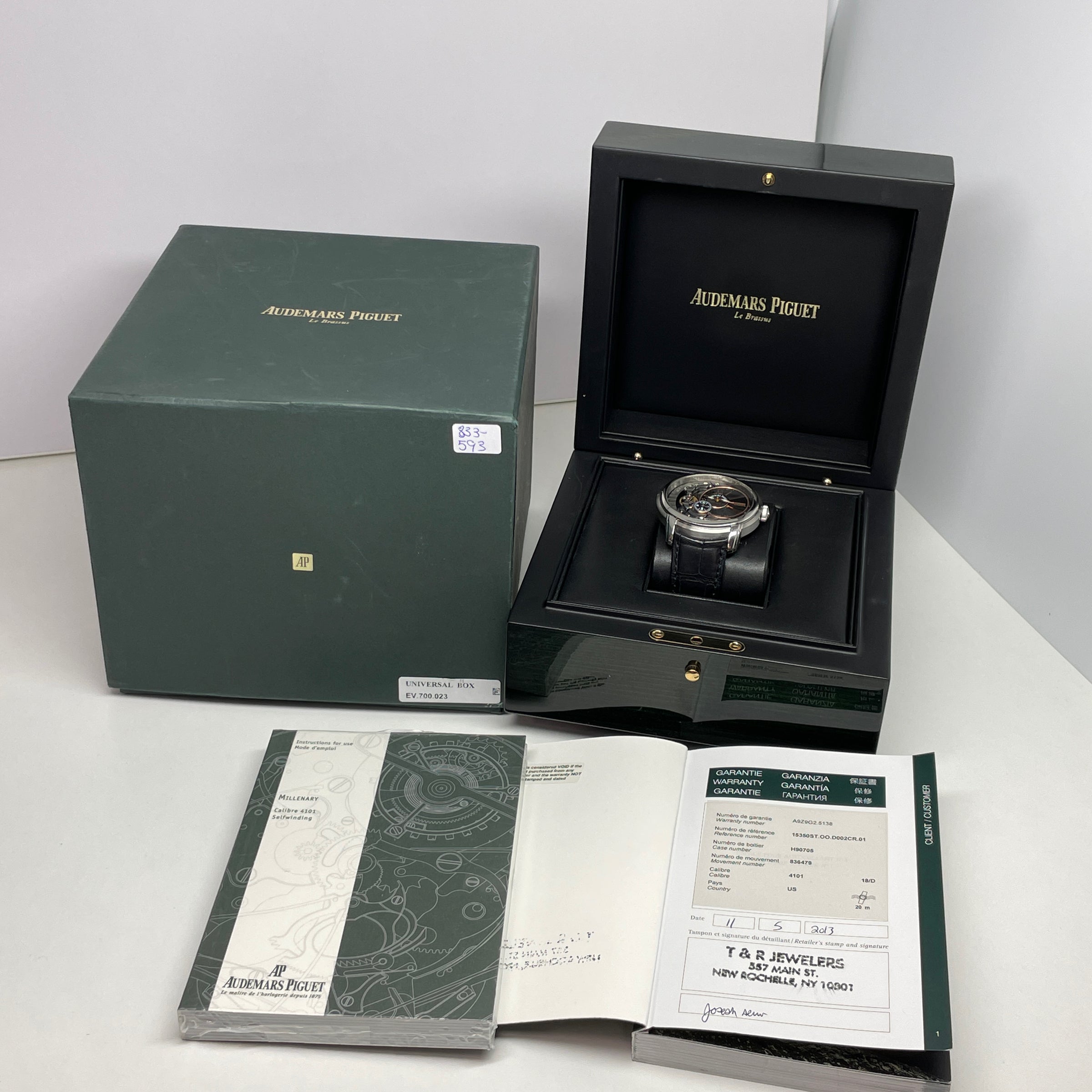 Pre-owned Audemars Piguet Millenary 4101 Stainless Steel 15350ST 47x43mm