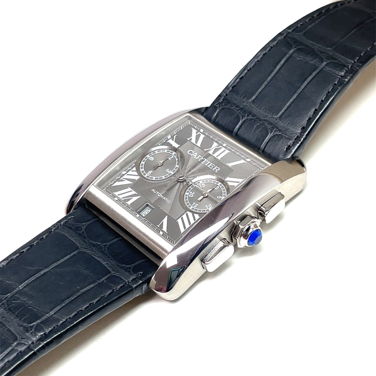 Pre-Owned Cartier Tank Large 44 x34.3mm Chronograph Grey W5330008