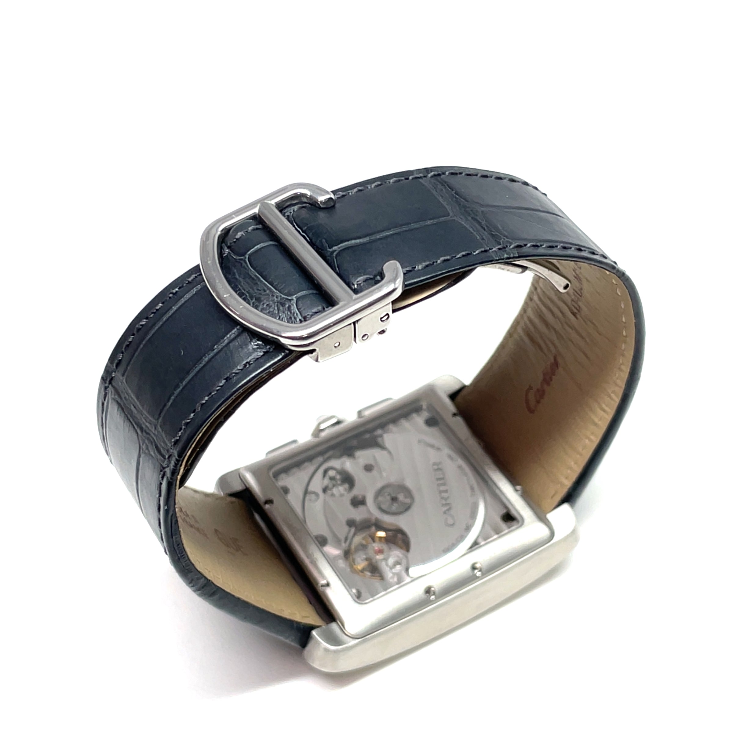Pre-Owned Cartier Tank Large 44 x34.3mm Chronograph Grey W5330008