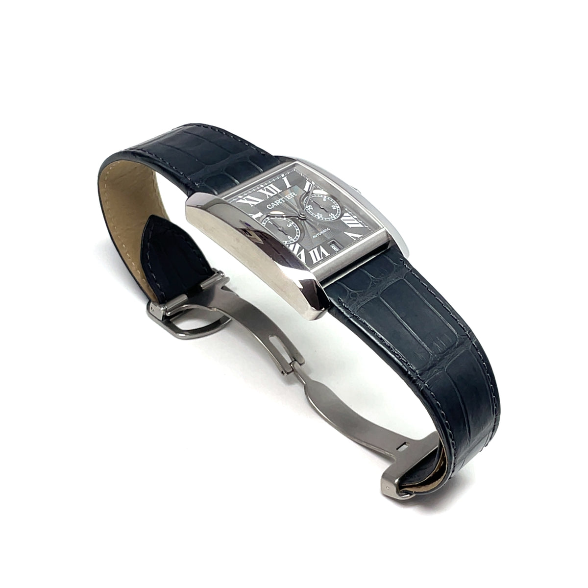 Pre-Owned Cartier Tank Large 44 x34.3mm Chronograph Grey W5330008