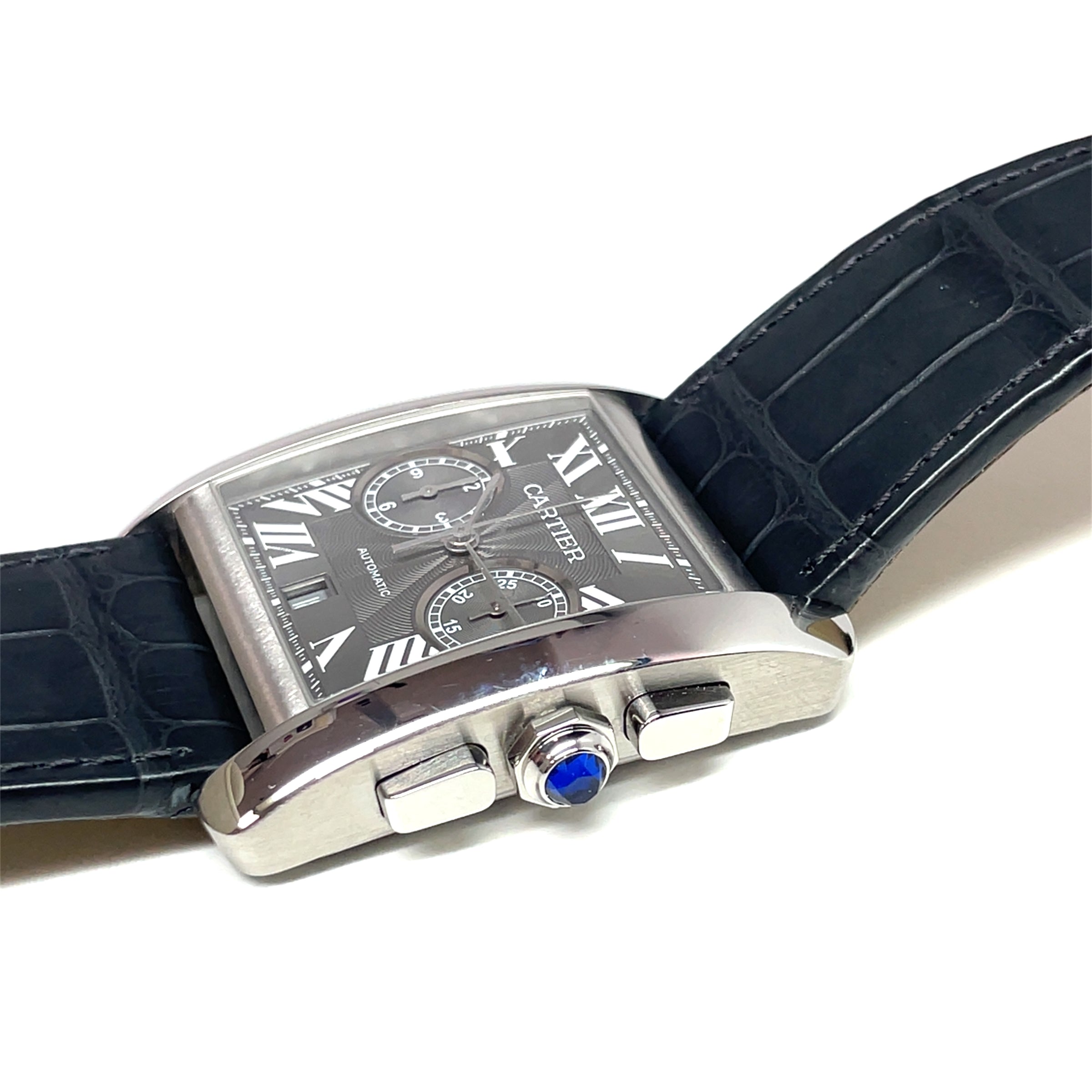 Pre-Owned Cartier Tank Large 44 x34.3mm Chronograph Grey W5330008