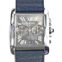 Pre-Owned Cartier Tank Large 44 x34.3mm Chronograph Grey W5330008