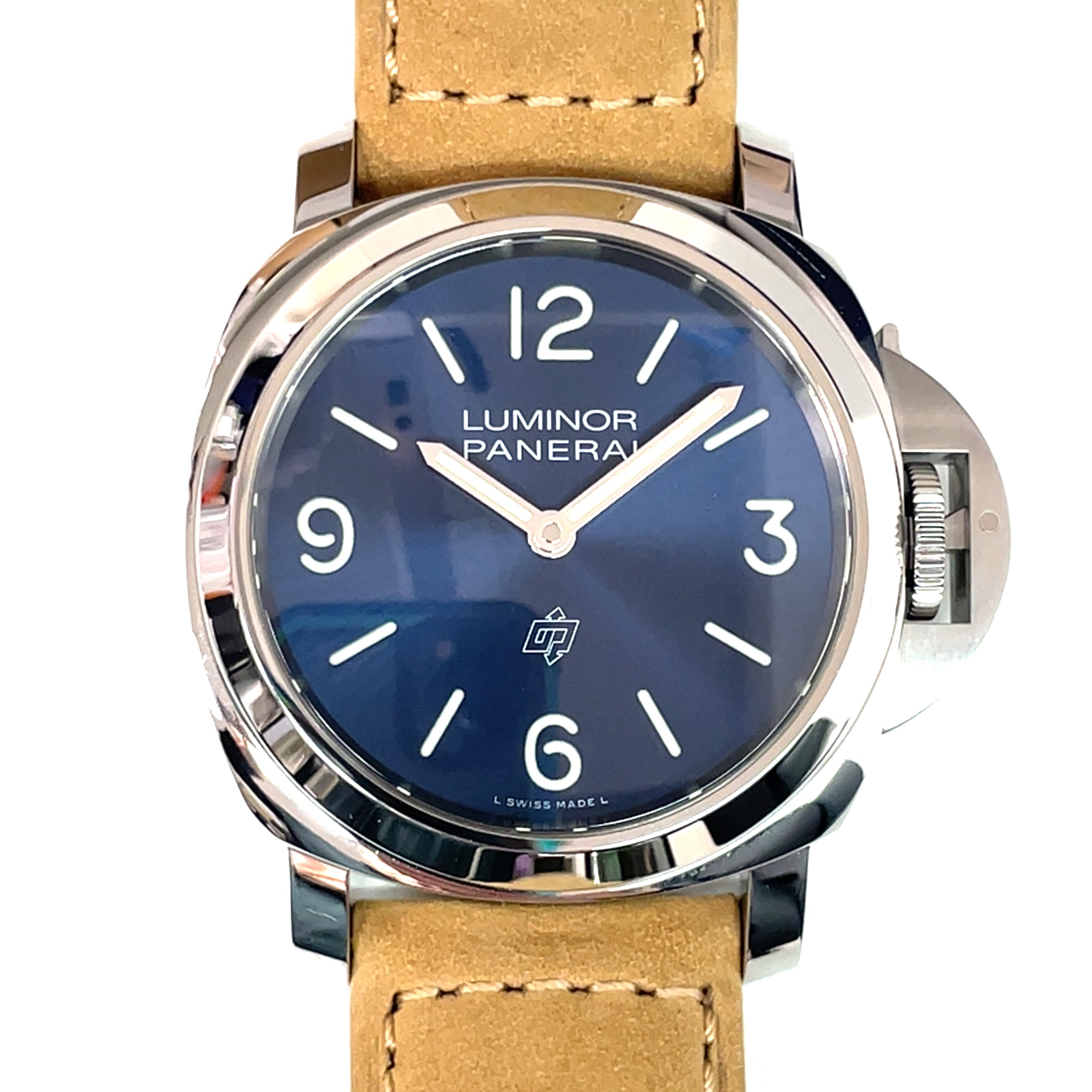 Pre-Owned Panerai Luminor Blue Base Logo 44mm Watch PAM01623