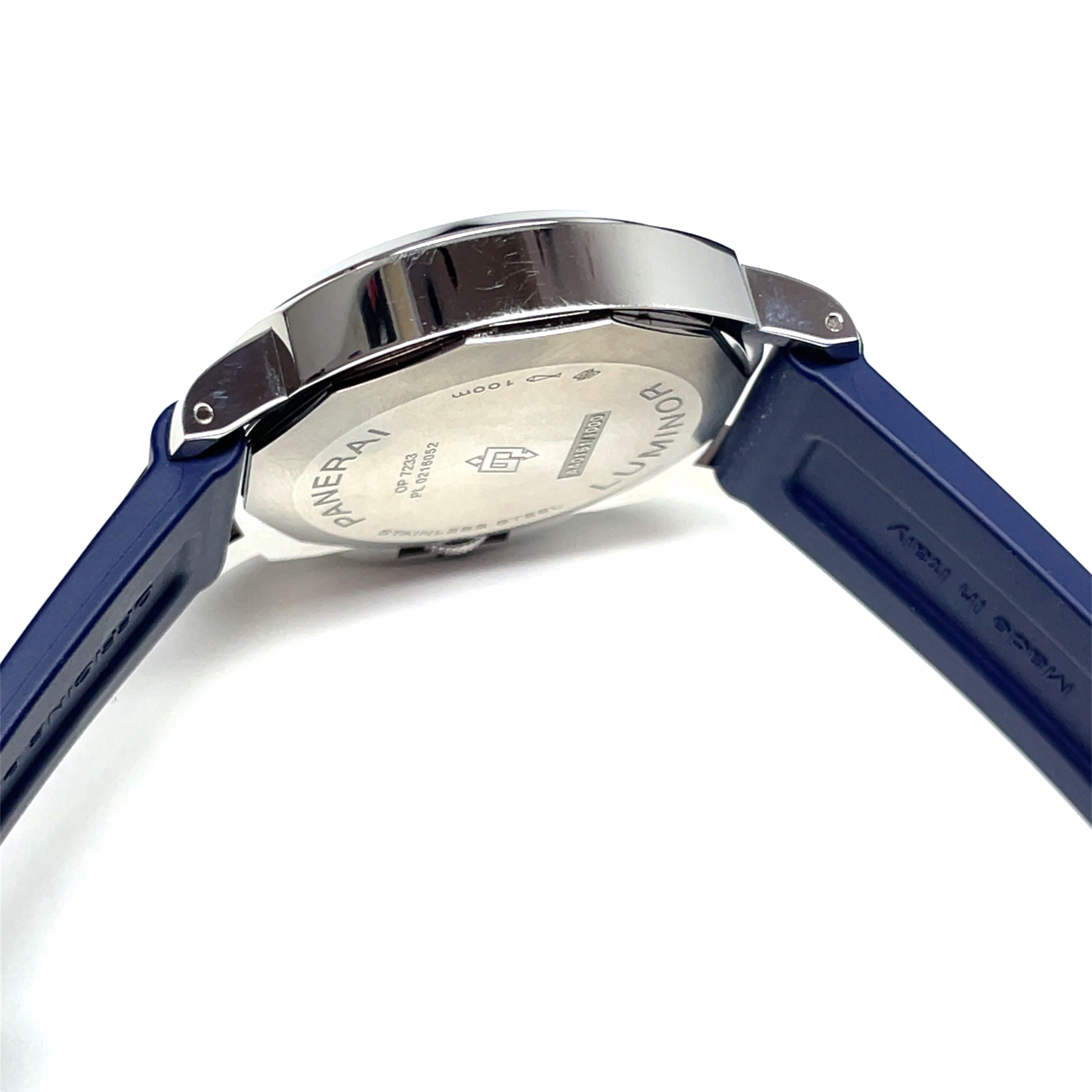 Pre-Owned Panerai Luminor Blue Base Logo 44mm Watch PAM01623