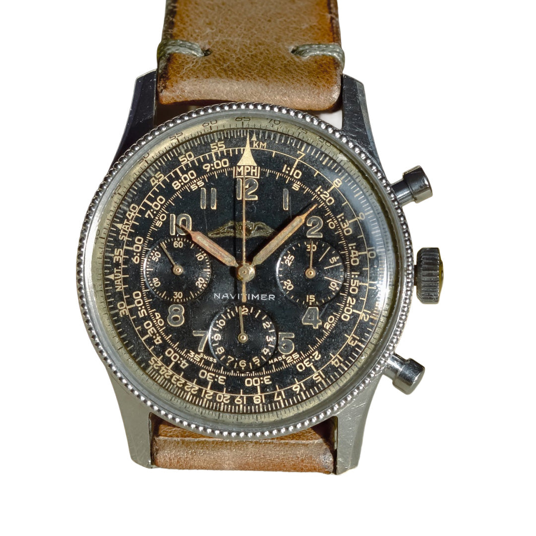 Pre-Owned Breitling Navitimer Automatic Chronograp AOPA Black Dial Watch - NAGI