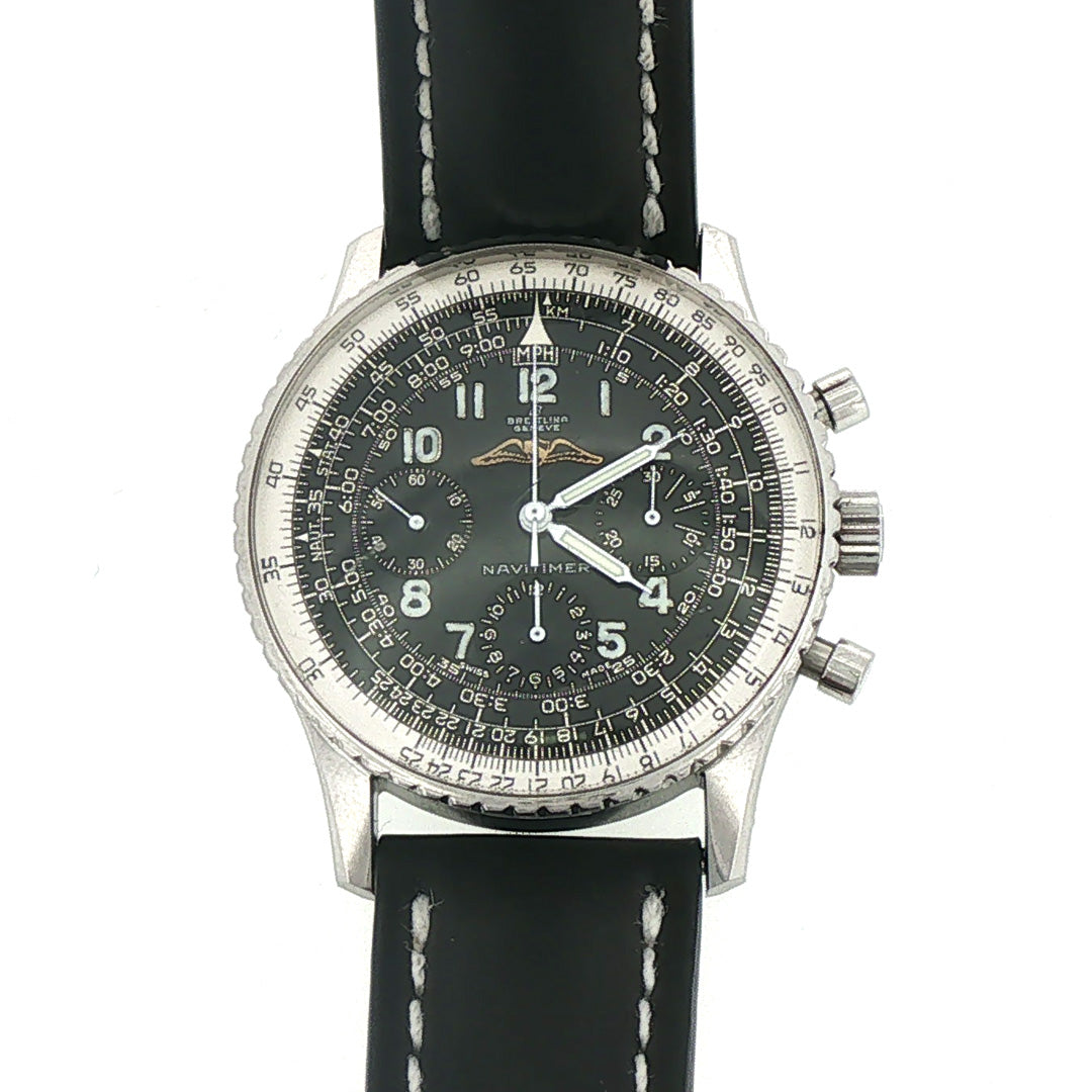 Pre-Owned Breitling Navitimer Automatic Chronograp AOPA Black Dial Watch