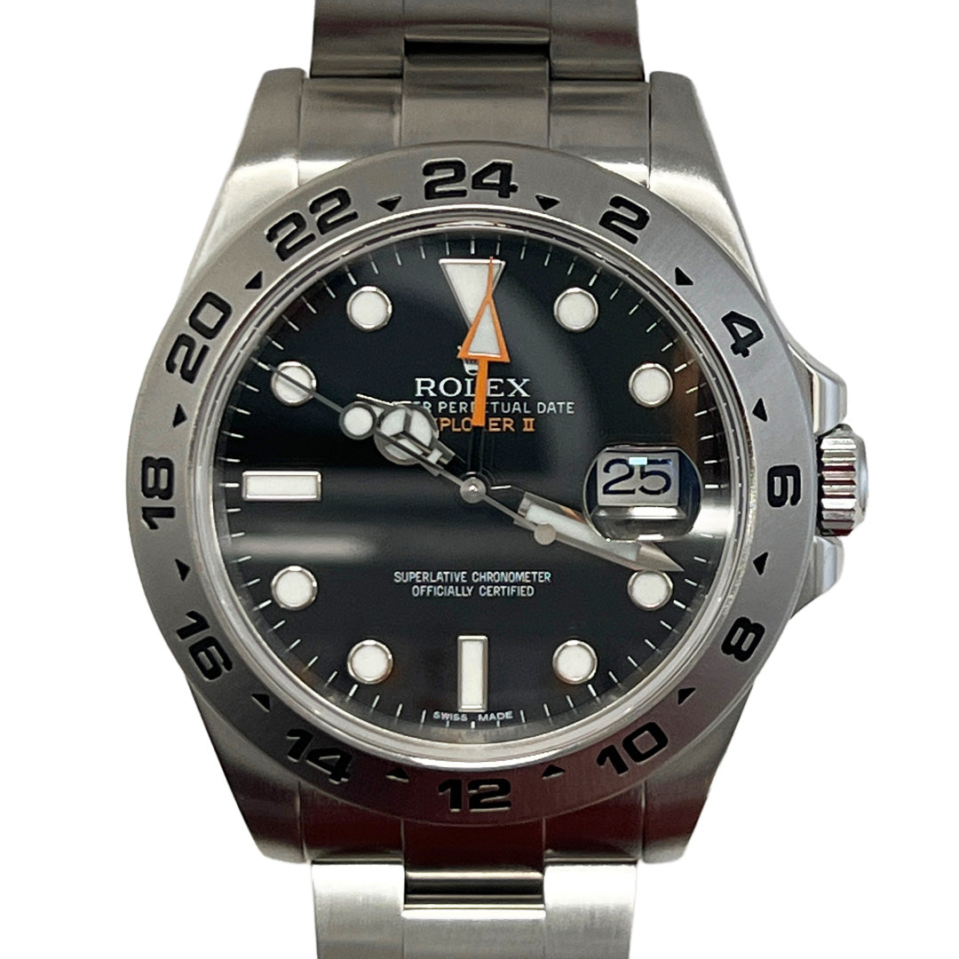 Pre-Owned Rolex Explorer II 42MM Black Dial Watch 216570
