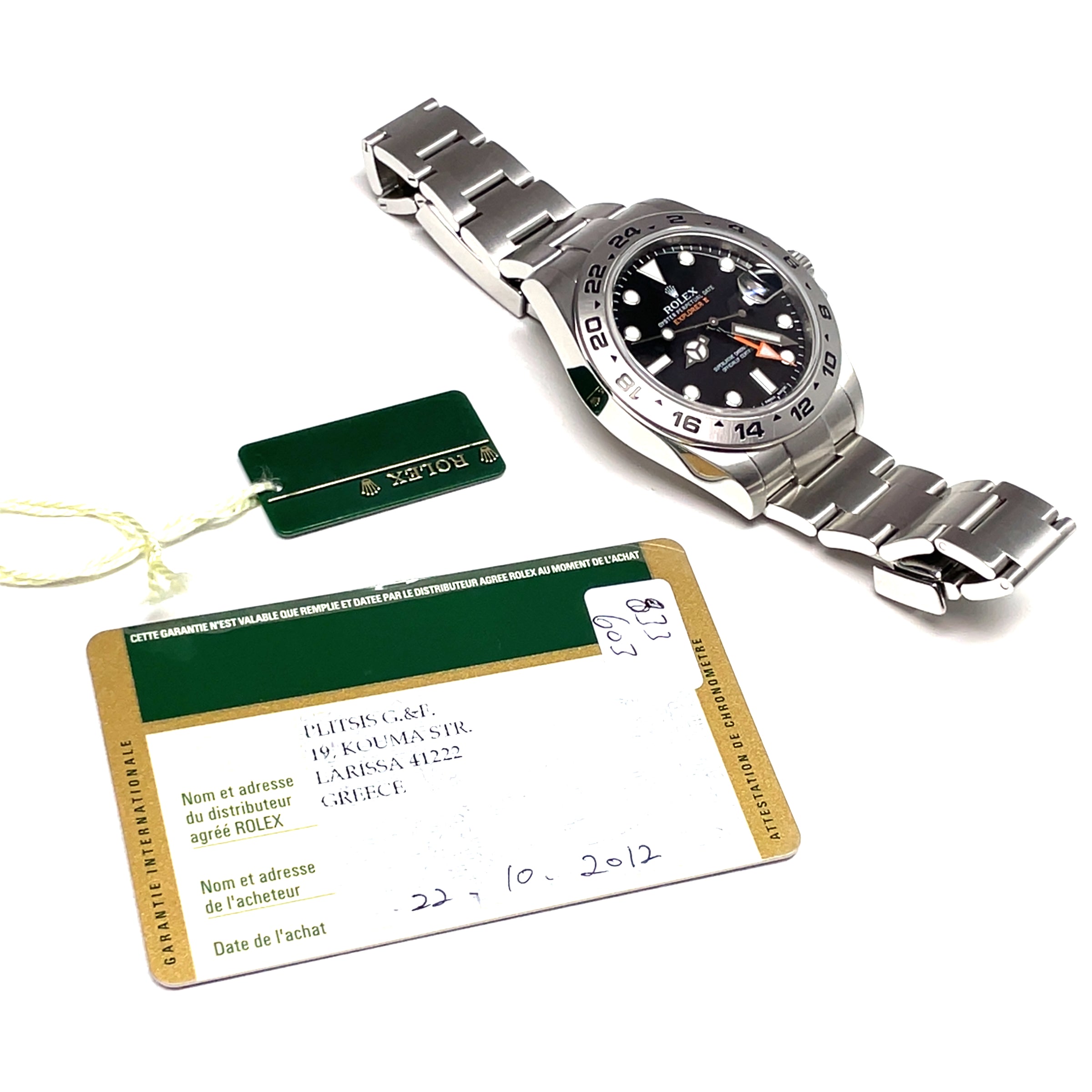 Pre-Owned Rolex Explorer II 42mm Black Dial Oyster Watch 216570 2012 - NAGI