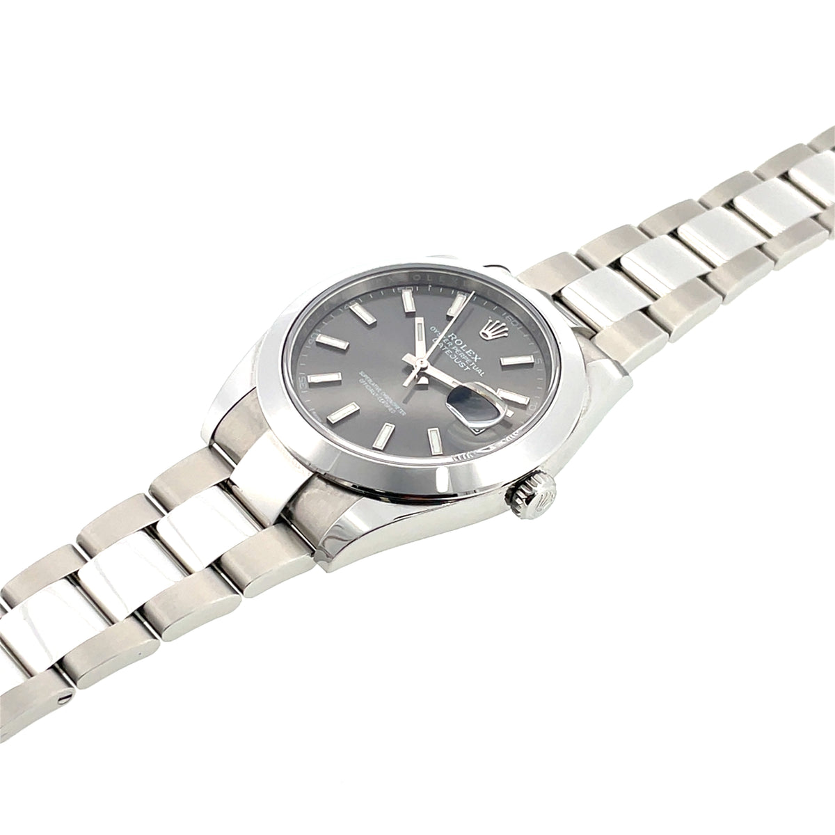 Pre-Owned Rolex Datejust 41mm Automatic Grey Slate Dial Oyster Watch 126300 2023